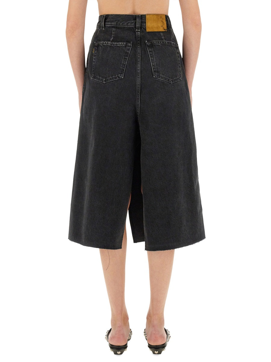 Black Midi Skirt Cotton