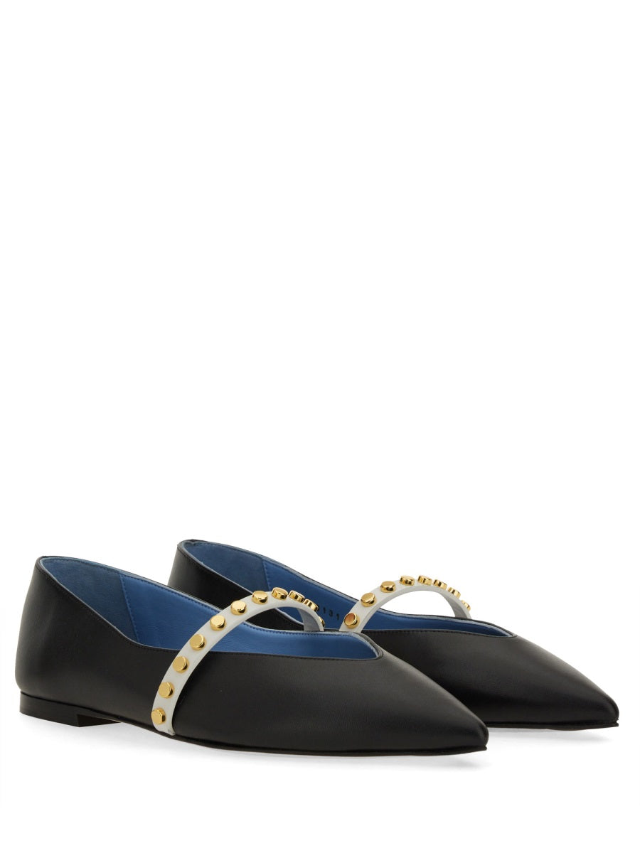 Leather Ballerina Black Main: Lamb Shoe