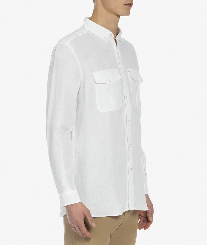 Military Linen Shirt Bloomsbury Beige Sport