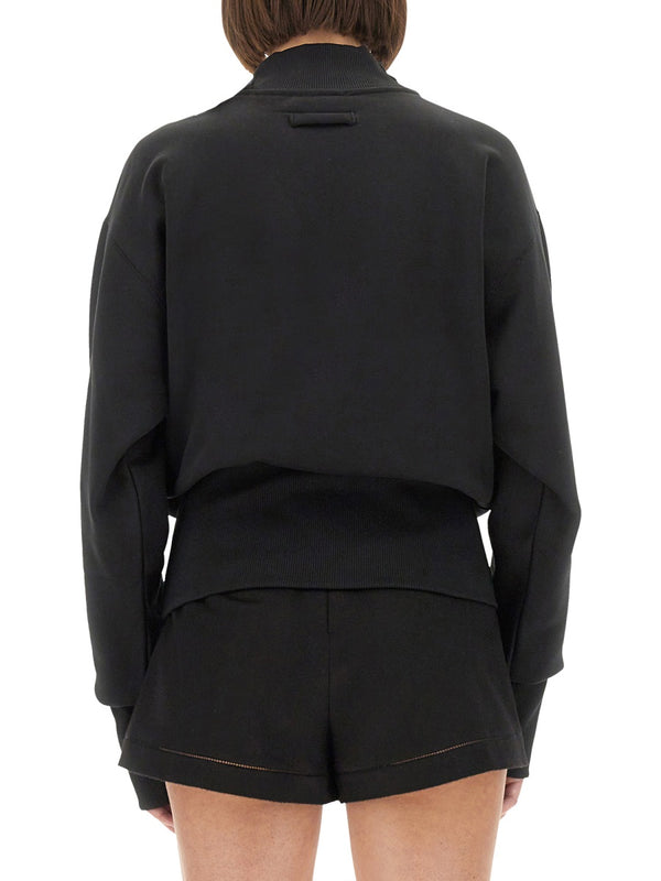 Cropped Black Sweatshirt Organic Cotton Sweatshirts
