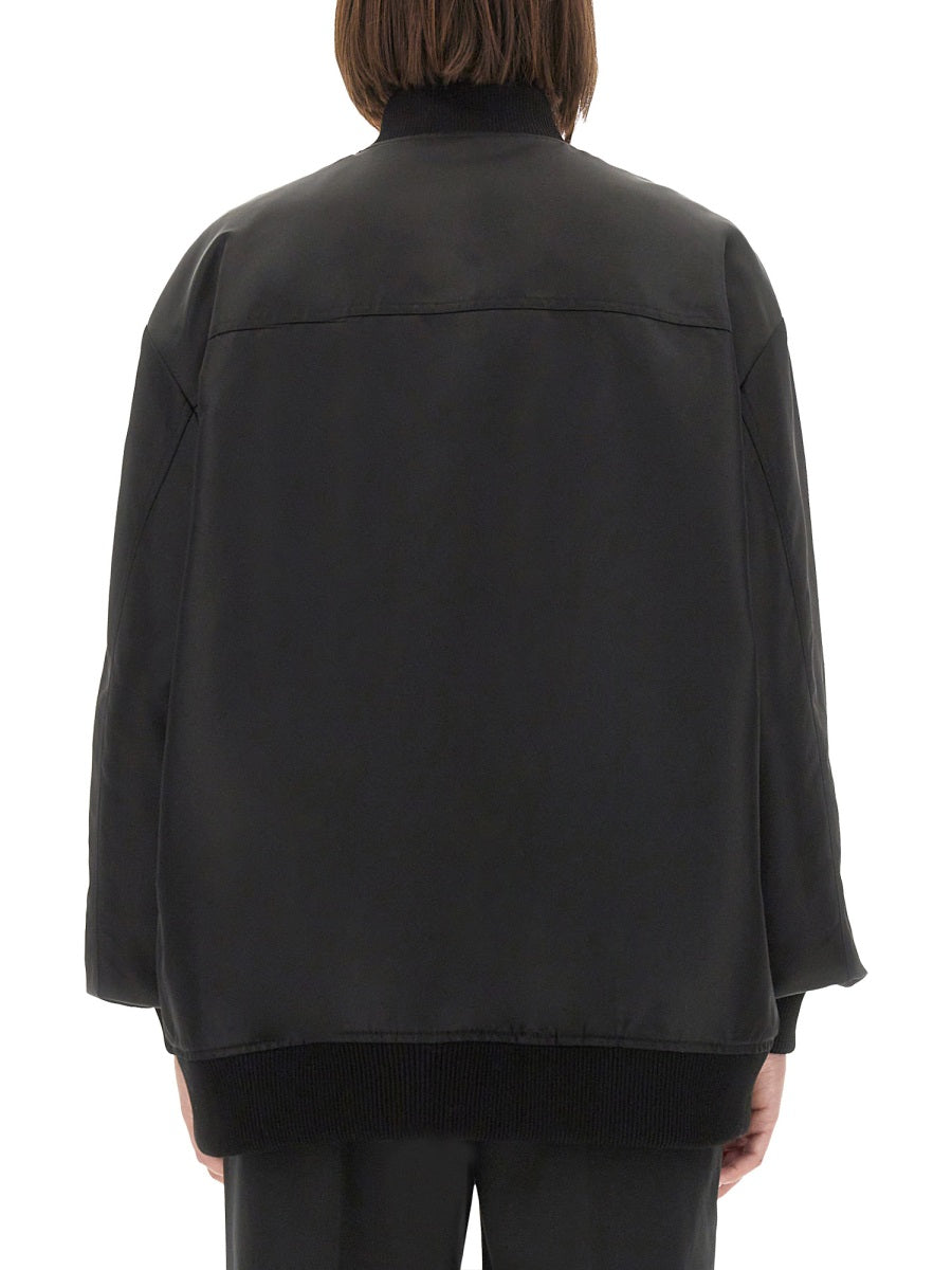 Agape Bomber Jacket Black Polyamide