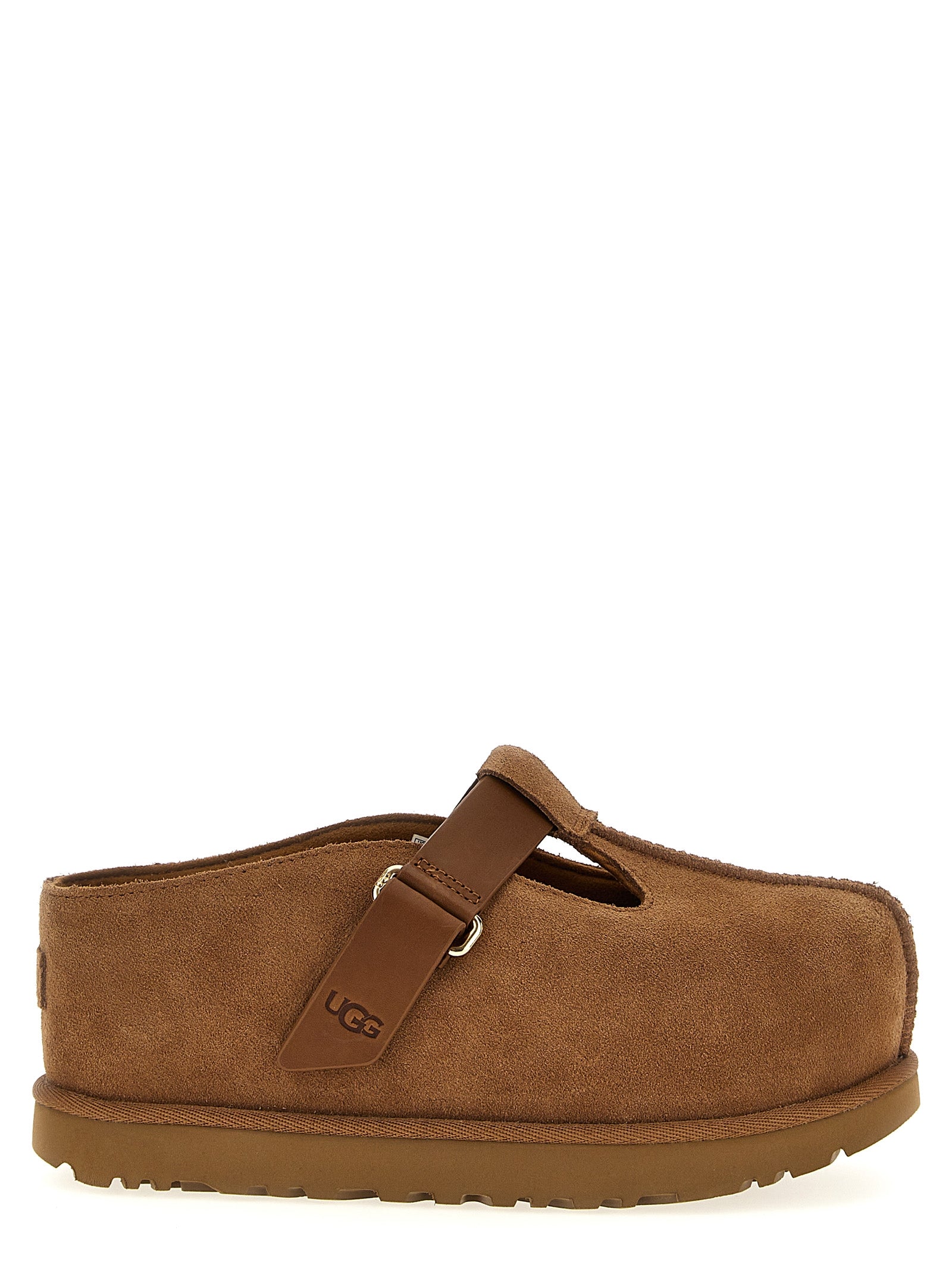 Goldenstar Hi Sabots Brown Calfskin Leather (bos Taurus) Flat Shoes