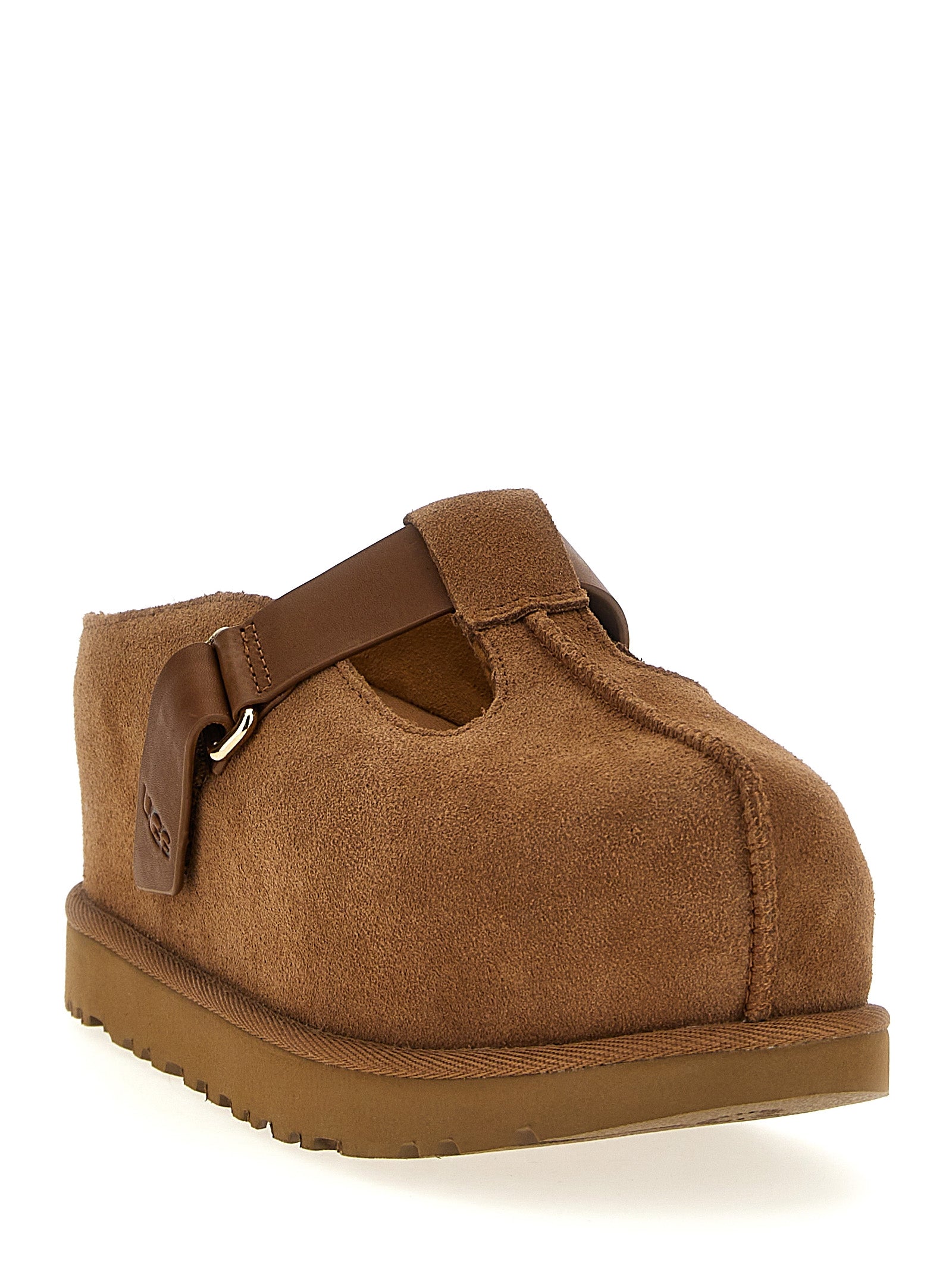 Goldenstar Hi Sabots Brown Calfskin Leather (bos Taurus) Flat Shoes