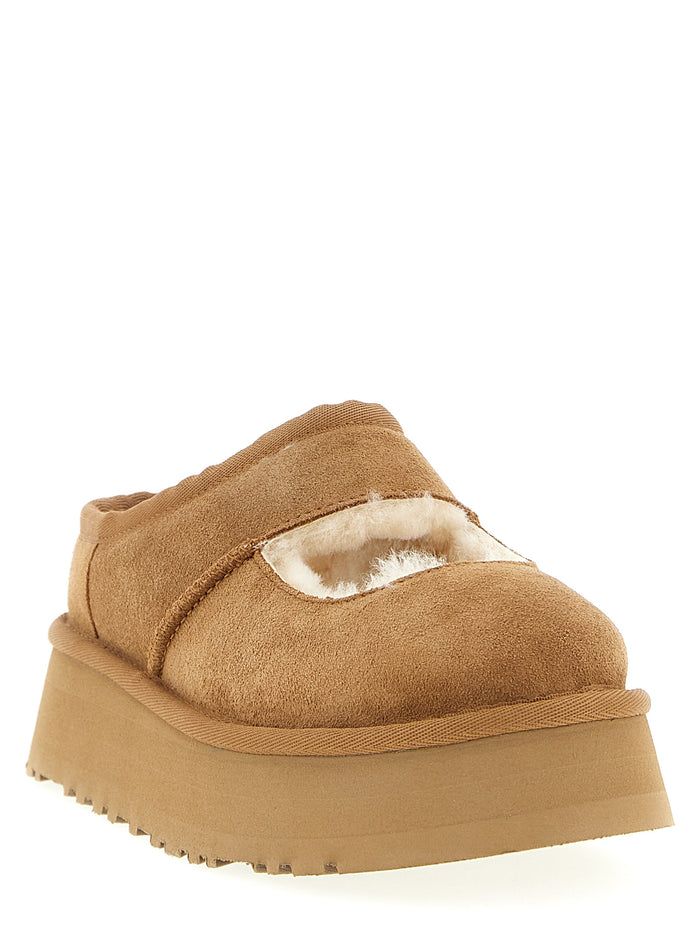 Bea Mary Jane sabots Brown Calfskin Leather (bos Taurus) Flat Shoes