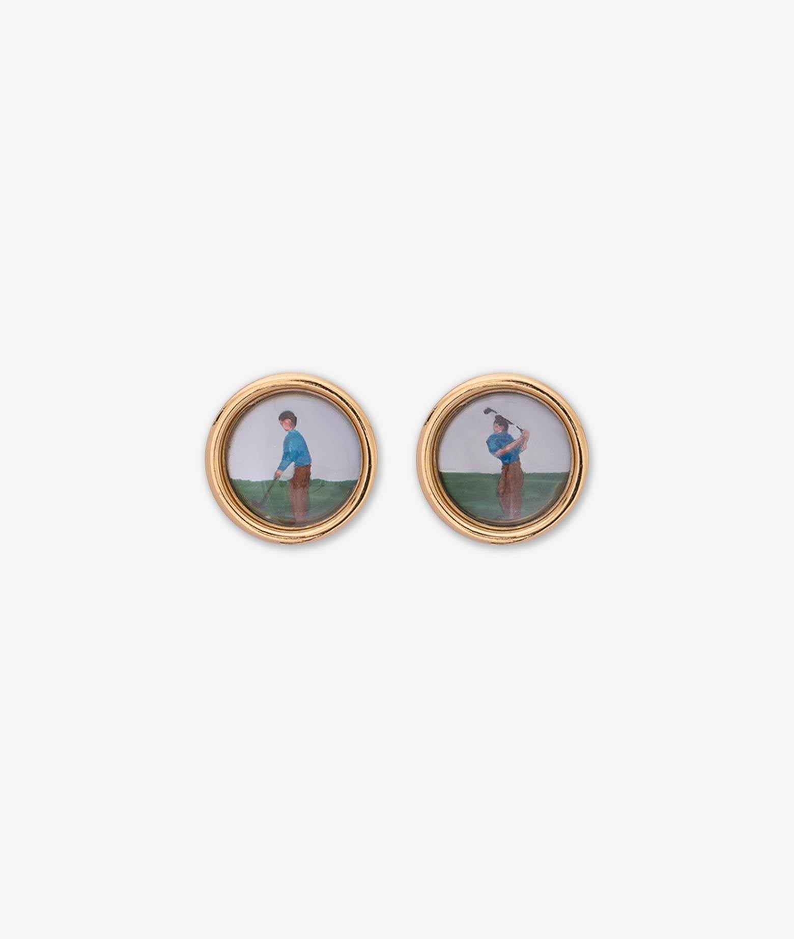 Cufflinks With Golfer Neutral