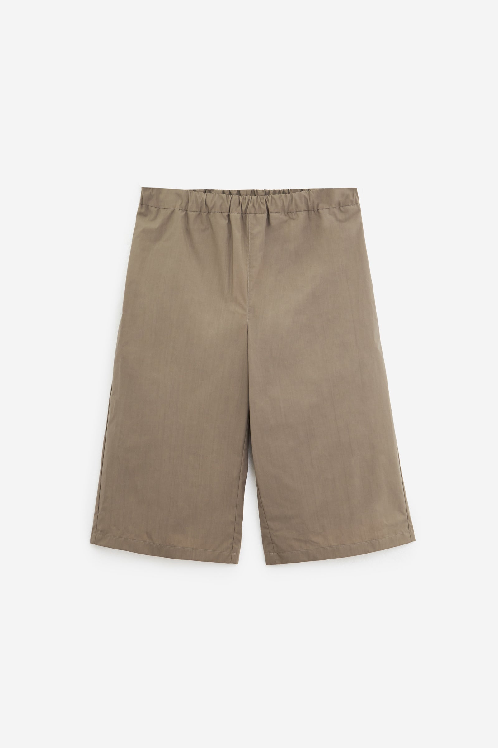 POPELINE WAXED Shorts Khaki Cotton Abbigliamento
