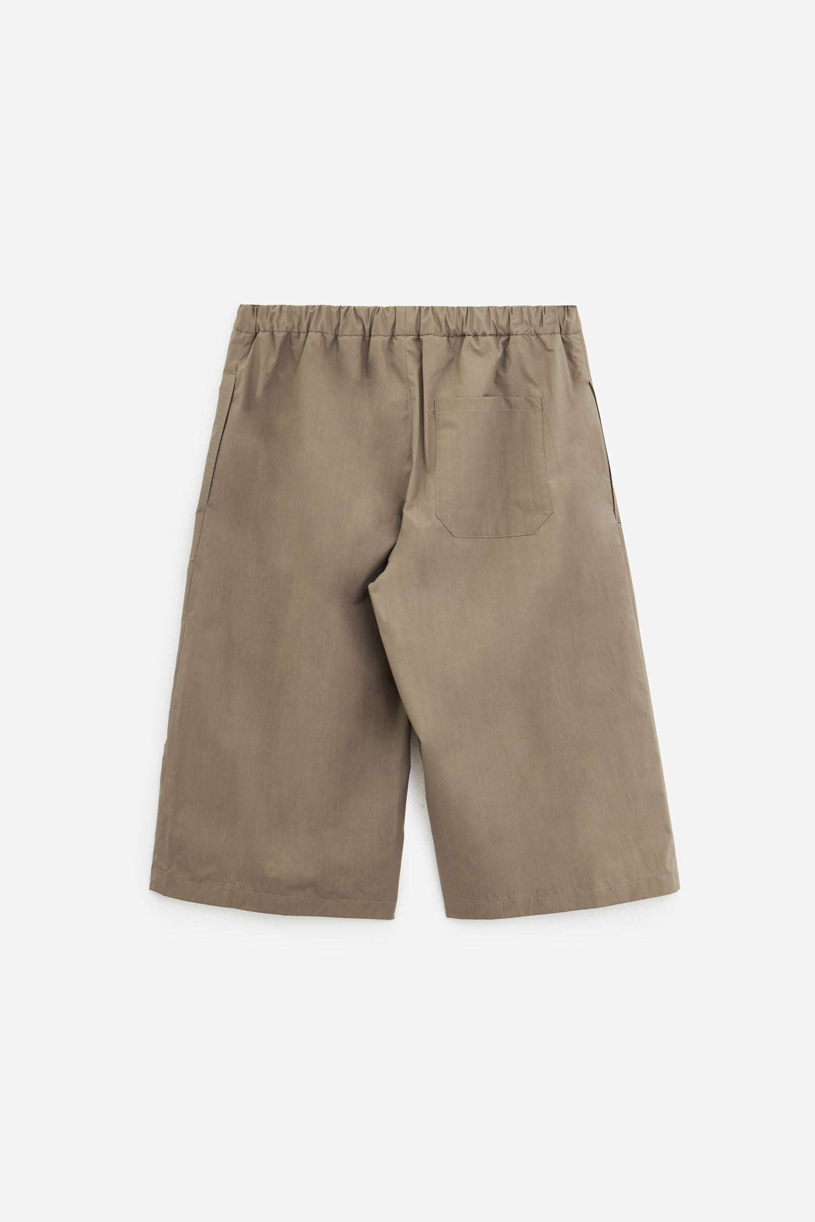 POPELINE WAXED Shorts Khaki Cotton Abbigliamento
