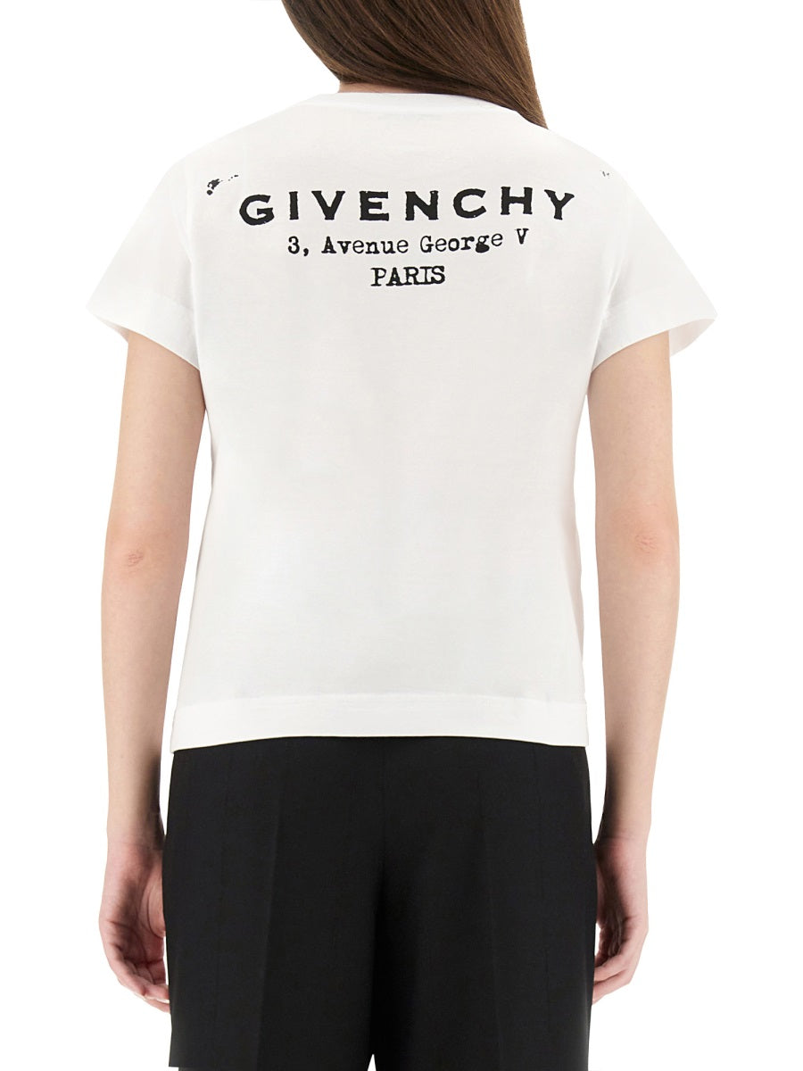 T-Shirt With Logo White Cotton T-shirts