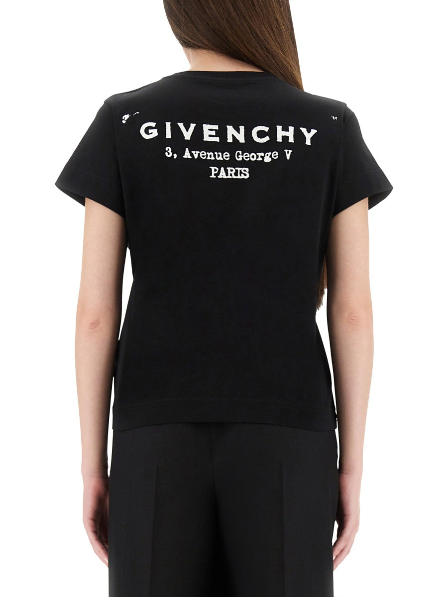 T-Shirt With Logo Black Cotton T-shirts