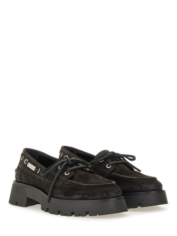 Brown Leather Moccasin Loafers