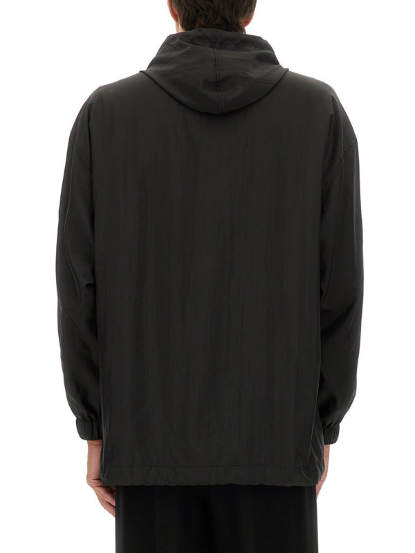 Windbreaker Jacket Black Polyester