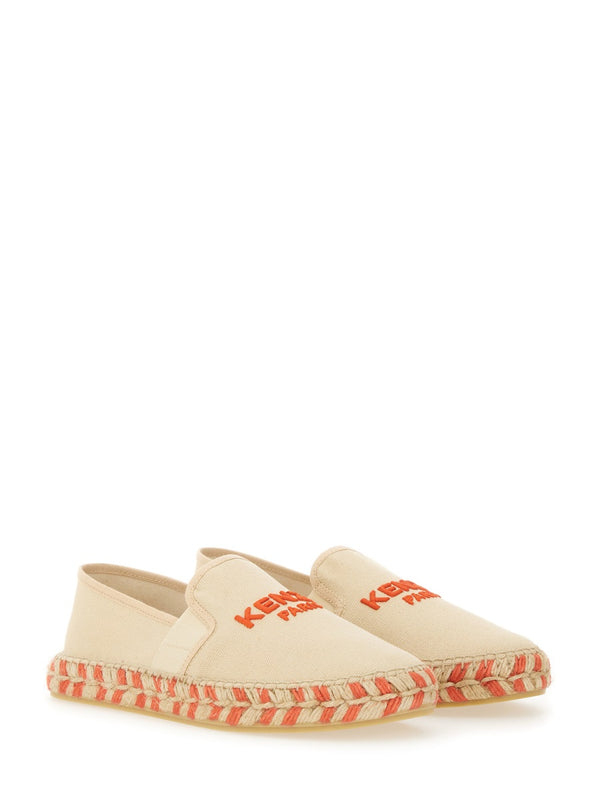 Espadrille With Logo Beige Upper Cotton Shoe