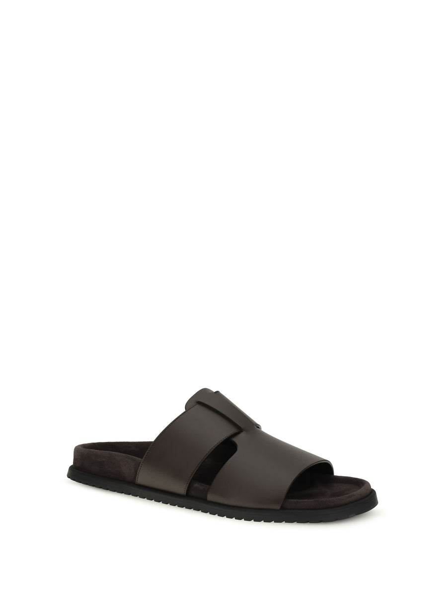 Sandals Brown Calf Leather
