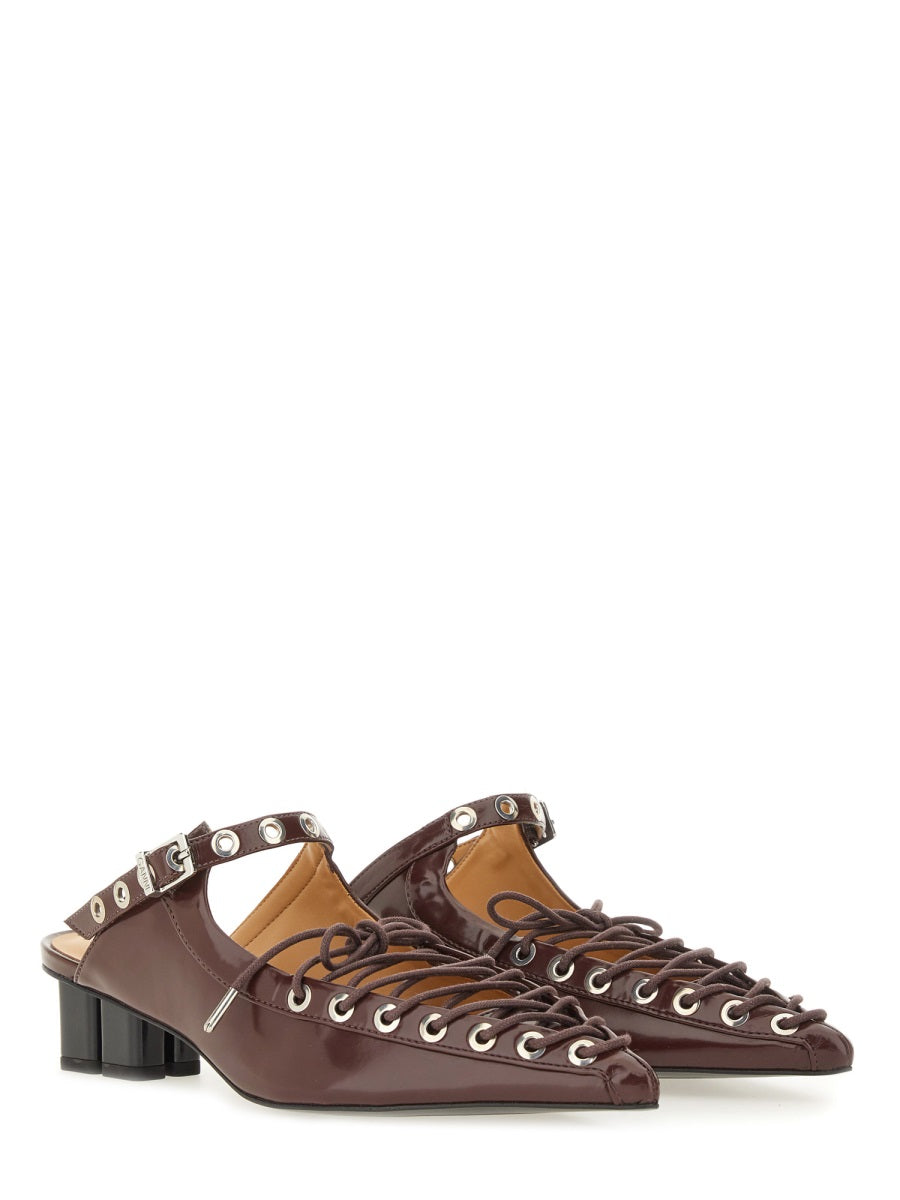 Mule Lace-Up Bordeaux
