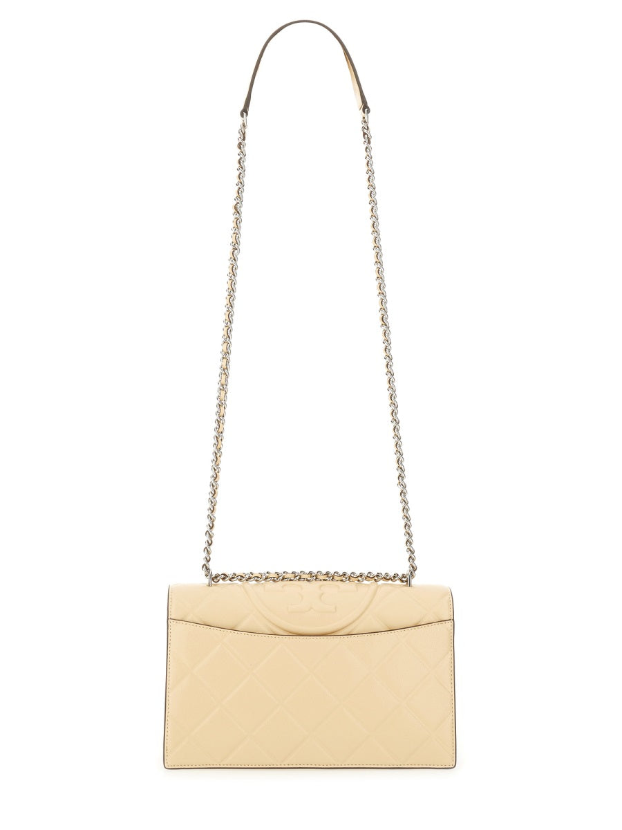 Fleming Bag Beige Goat Leather Shoulder
