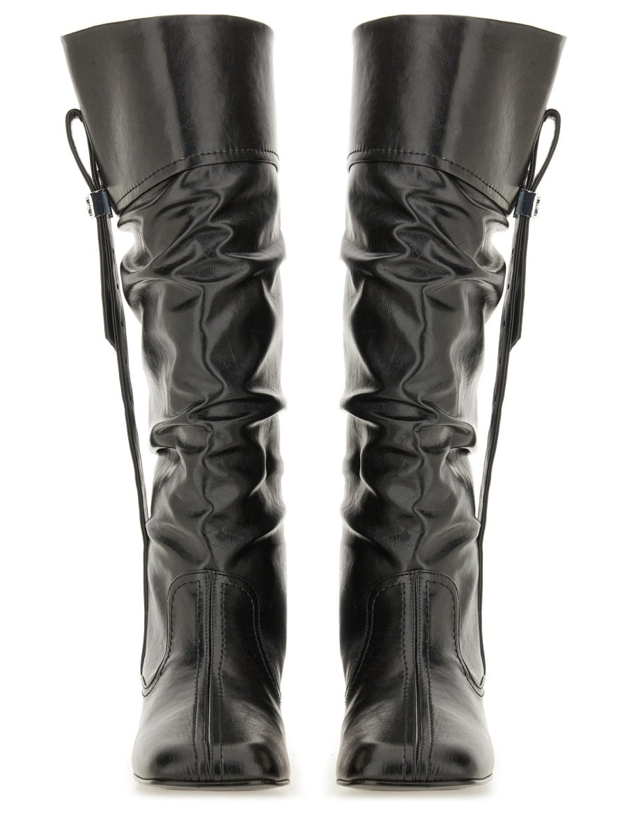 Slouchy Boot Butterfly Black