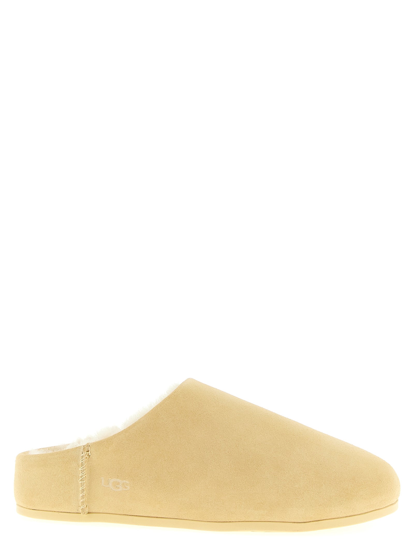 Elea slip-on Beige Leather Flat Shoes