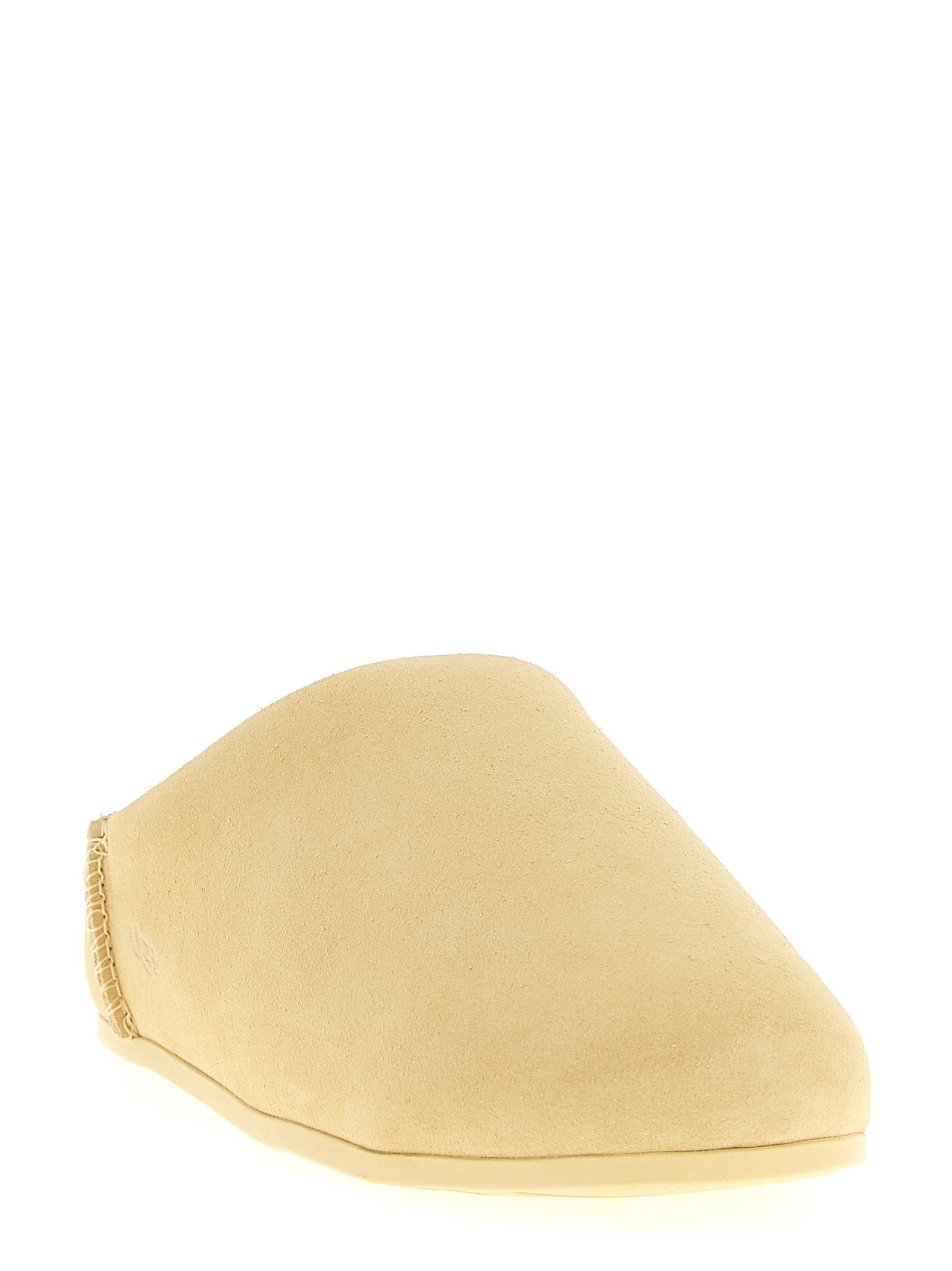 Elea slip-on Beige Leather Flat Shoes
