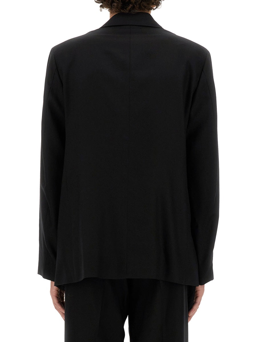 Double-Breasted Blazer Black Jacket