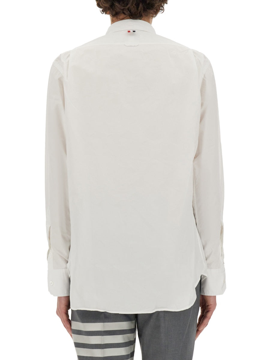 Button Down Shirt White Self: Cotton