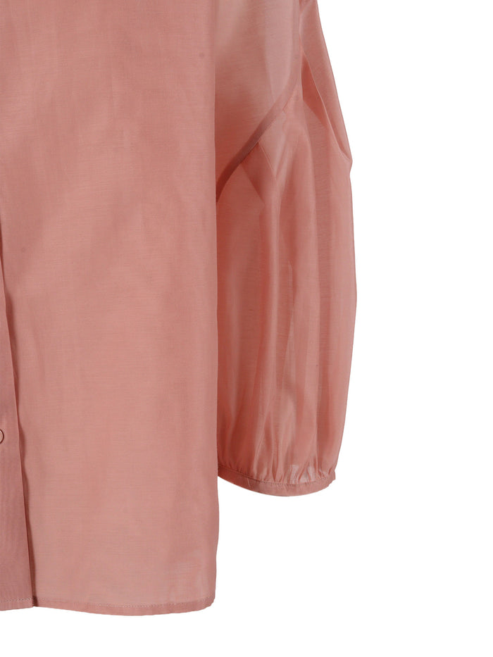 BLOUSE Pink Cotton Silk Shirt