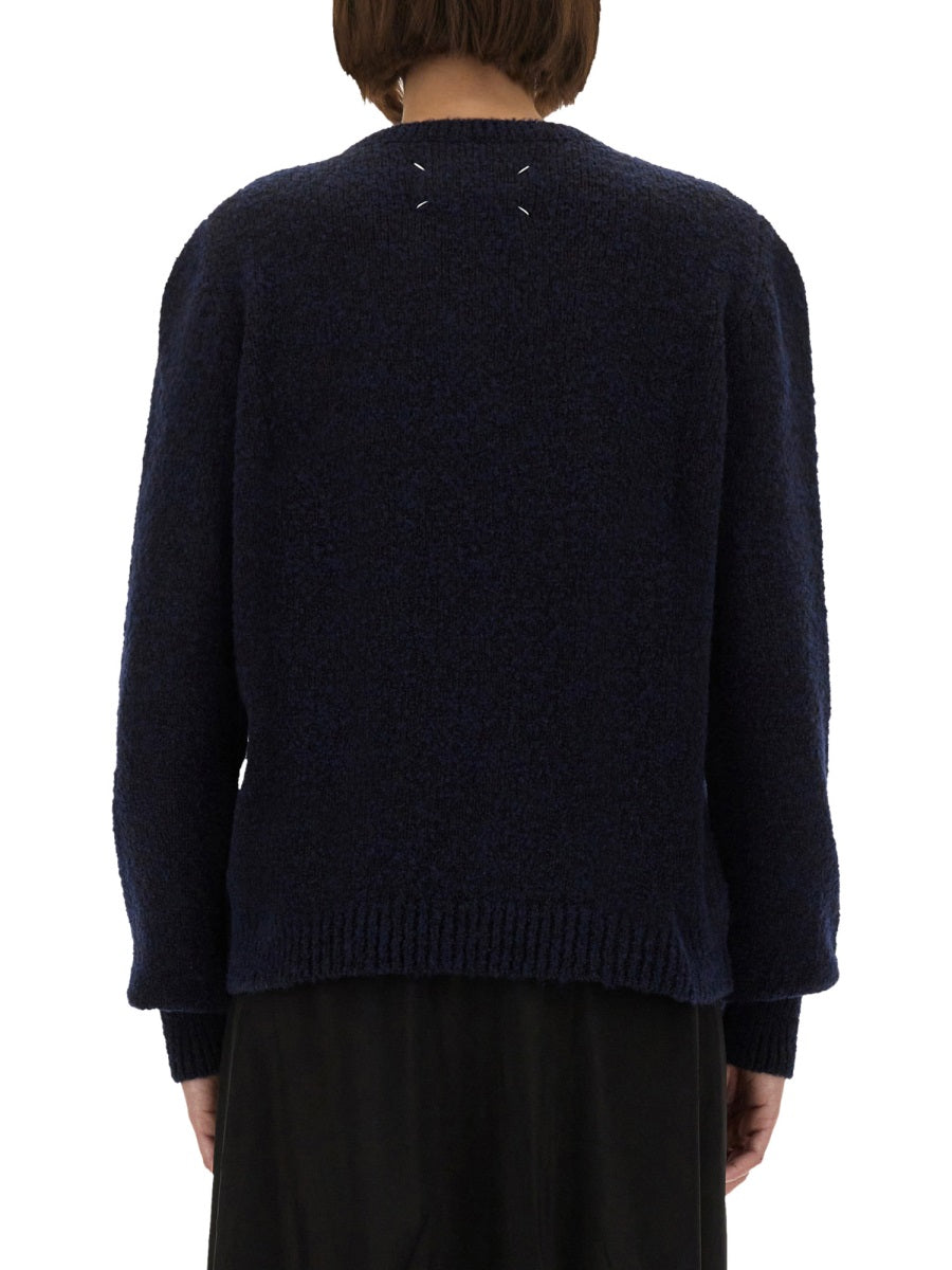 Choker Blue Virgin Wool Jumpers