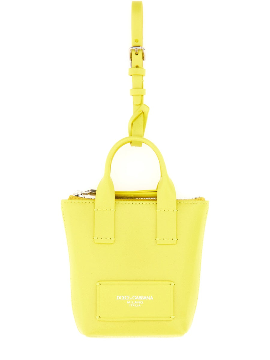 Leather Minibag Charm Yellow Bag Accessories