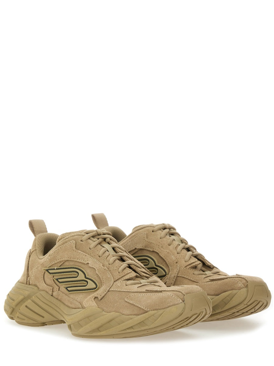 Sneakers Monday Shoe Beige Calf Leather Trainers