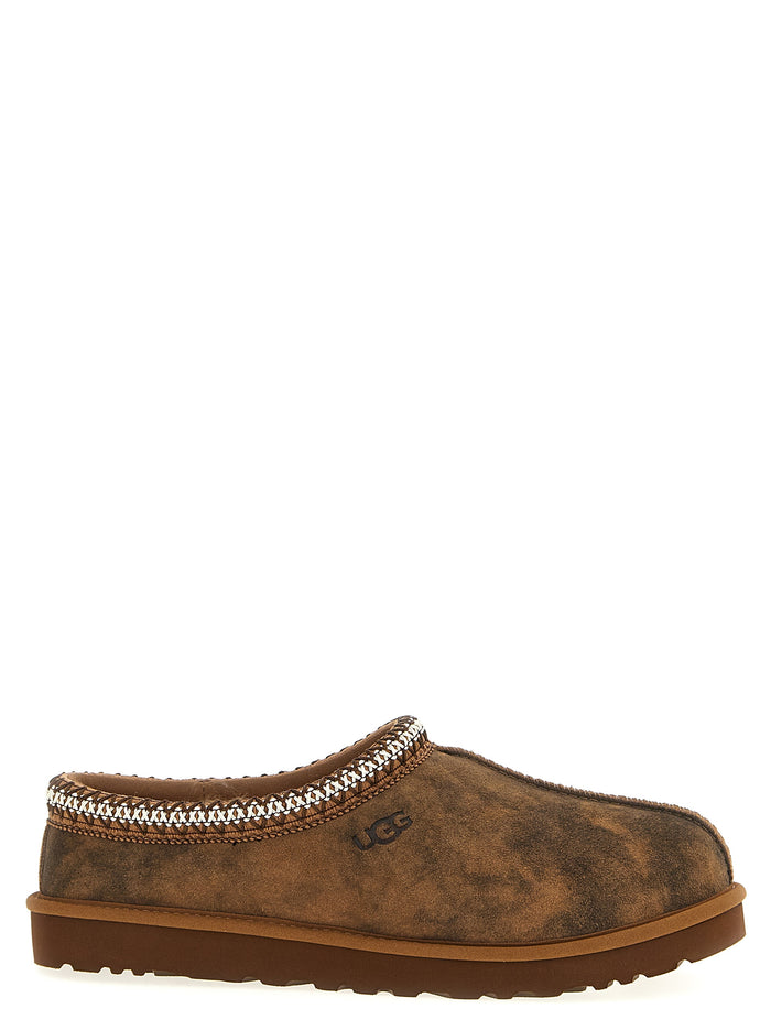 Tasman Baxter sabots Brown Leather Textile Flat Shoes