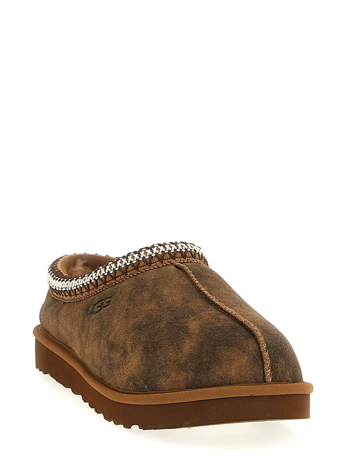 Tasman Baxter sabots Brown Leather Textile Flat Shoes