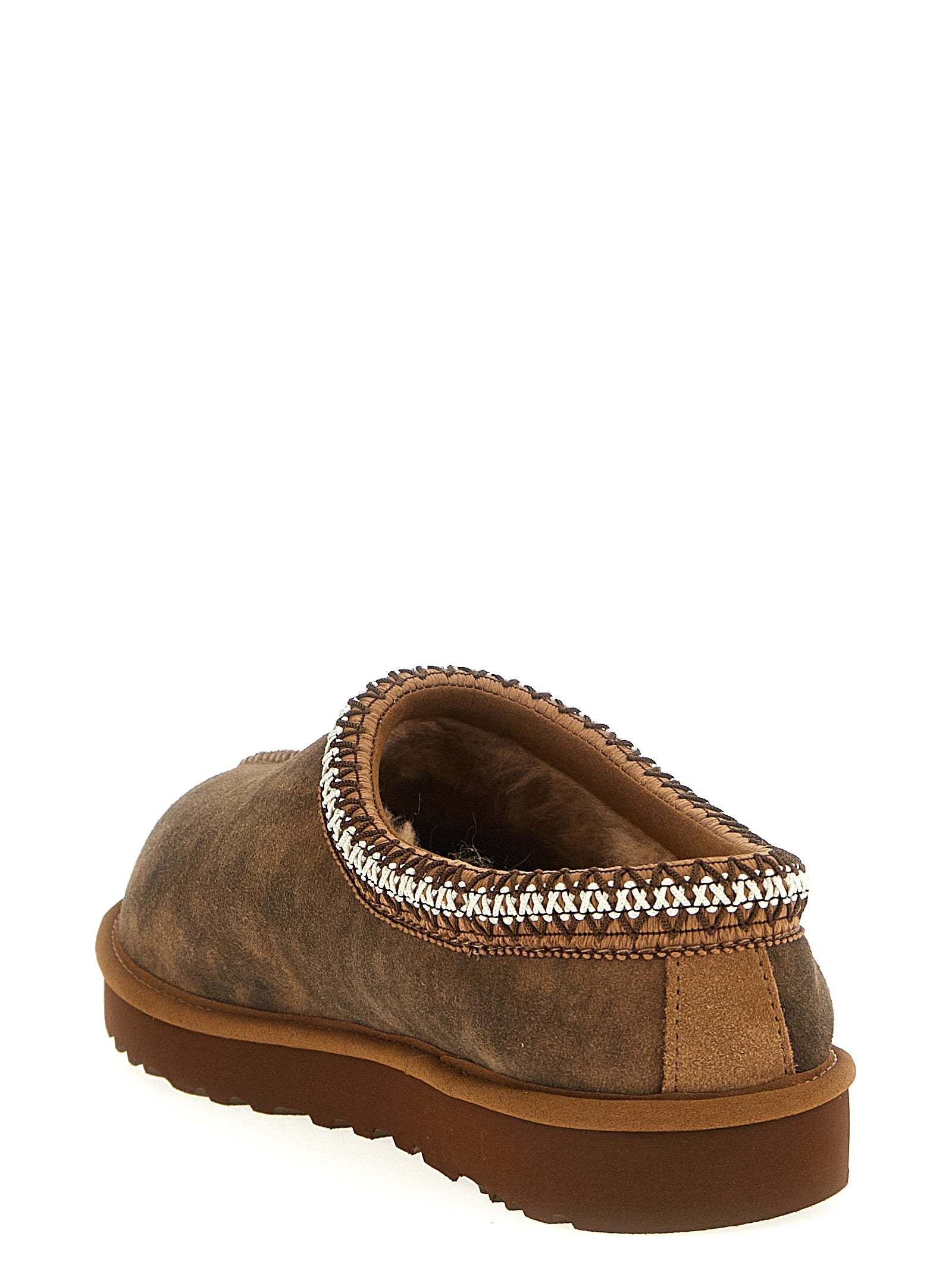 Tasman Baxter sabots Brown Leather Textile Flat Shoes
