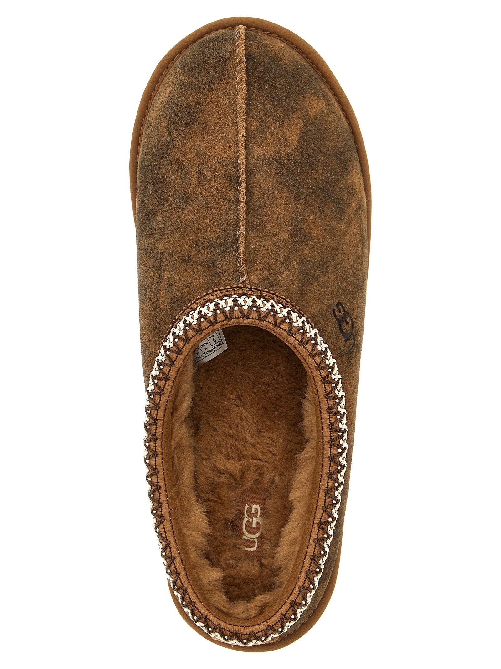 Tasman Baxter sabots Brown Leather Textile Flat Shoes