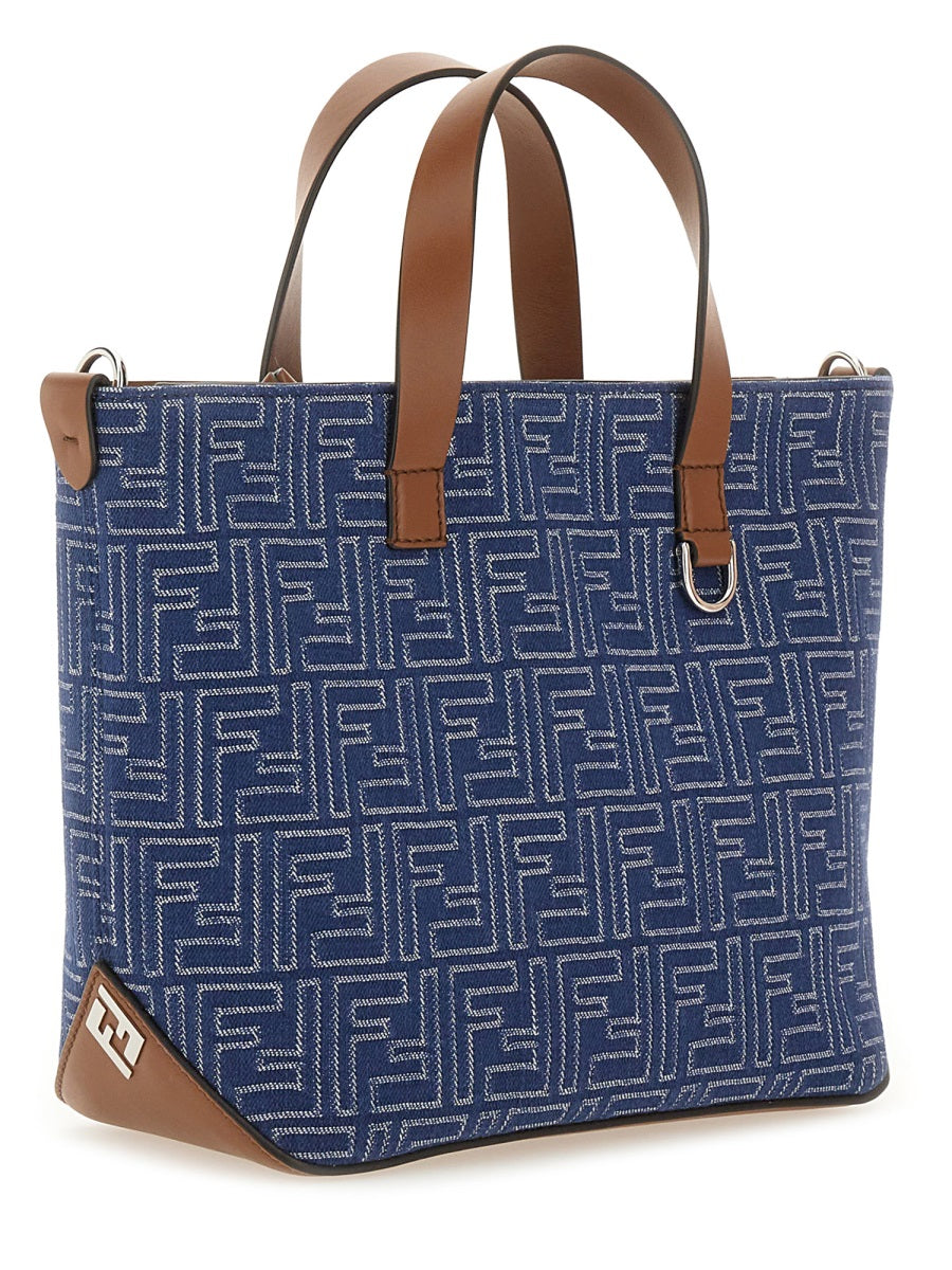Shopping Bag Ff Small Denim Cotton Handbags