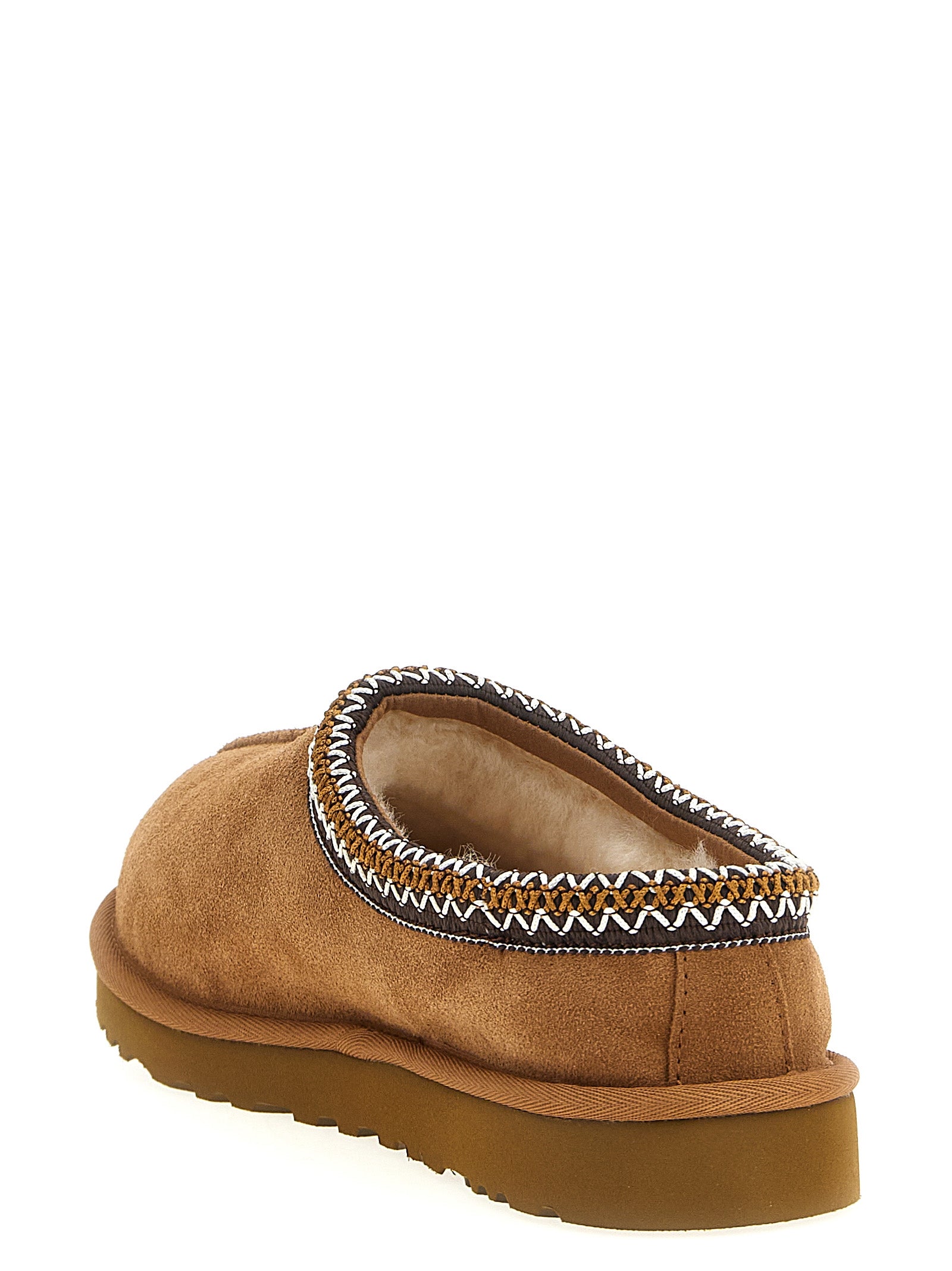 Tasman II sabots Brown Leather Textile Flat Shoes