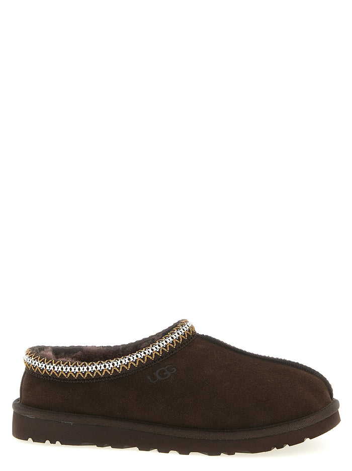 Tasman II sabots Brown Leather Textile Flat Shoes