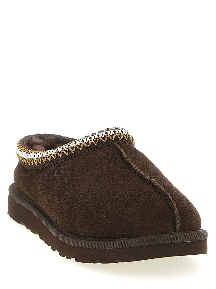 Tasman II sabots Brown Leather Textile Flat Shoes