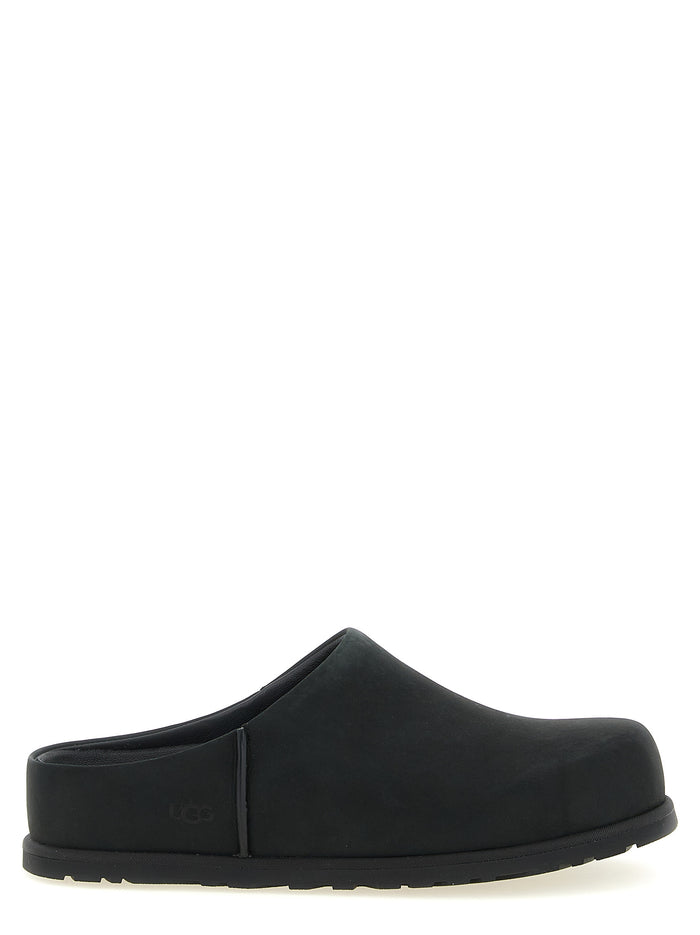 Otzo sabots Black Leather Flat Shoes