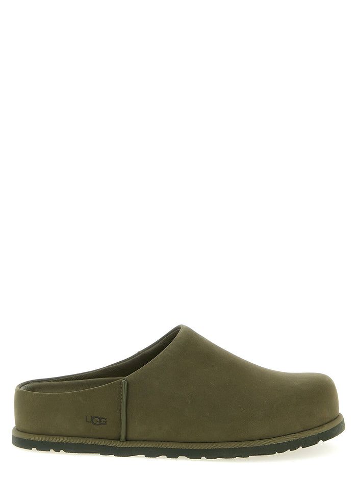 Otzo sabots Green Leather Flat Shoes