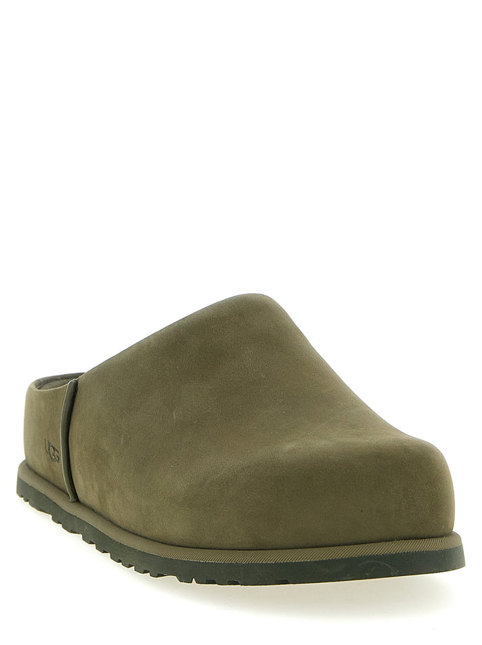 Otzo sabots Green Leather Flat Shoes