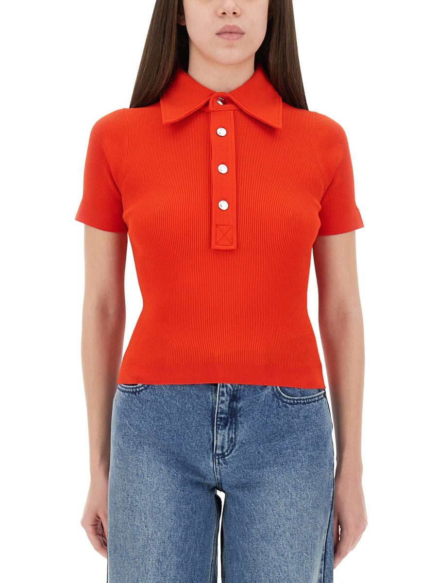 Viscose Polo Shirt Red