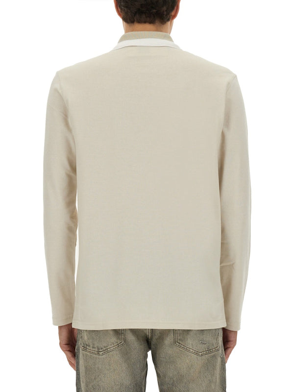 Polo Shirt Peoxfordlong Beige Cotton