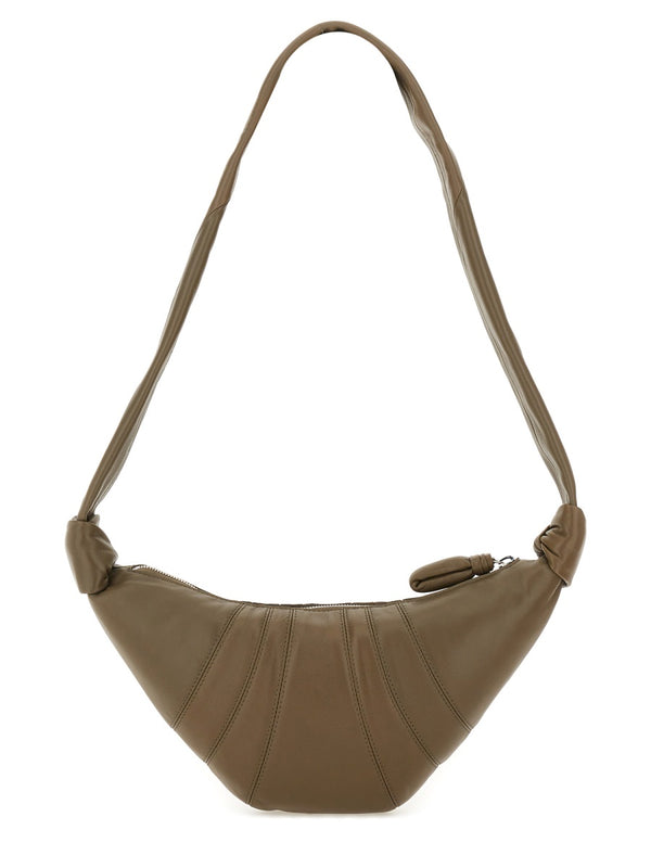 Shoulder Bag Croissant Brown Leather