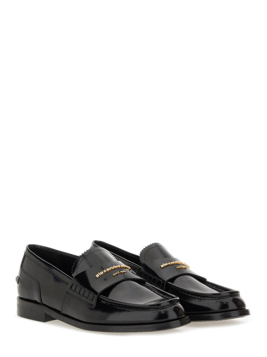 Moccasin Carter Black Leather Loafers