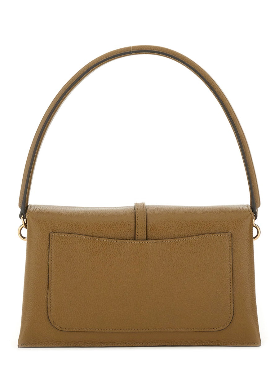 Flap Bag Brown Calfskin Shoulder