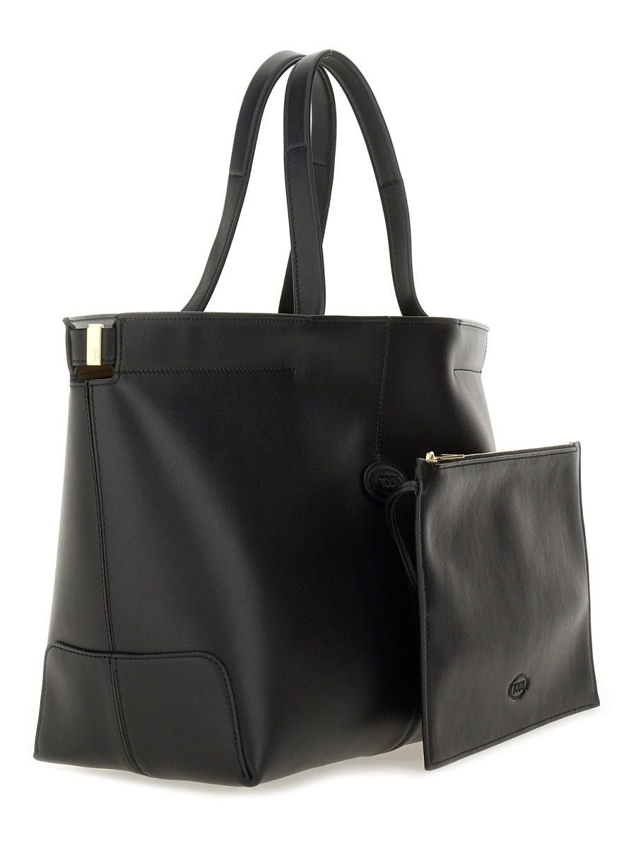 Medium-Small Calfskin Bag Black Shoulder