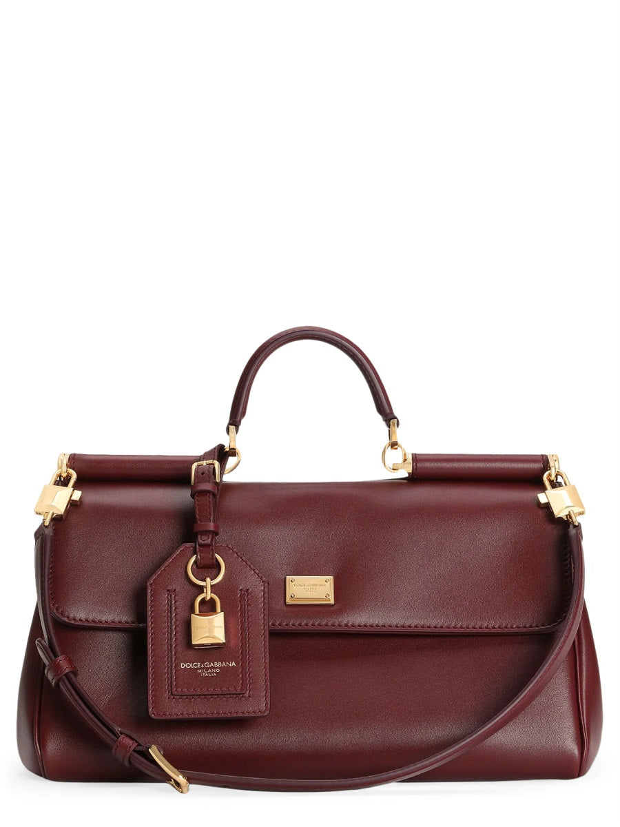 My Sicily Handbag Bordeaux Leather Handbags