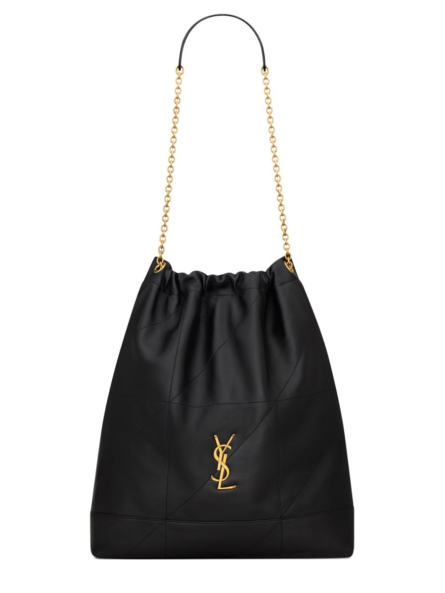 Pochon Jamie Large Black Lambskin Shoulder Bags