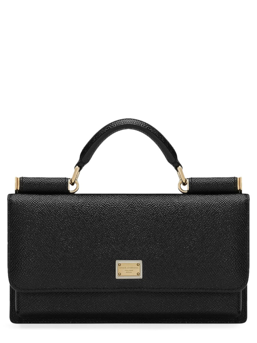 Calfskin Mini Bag Black Leather Shoulder