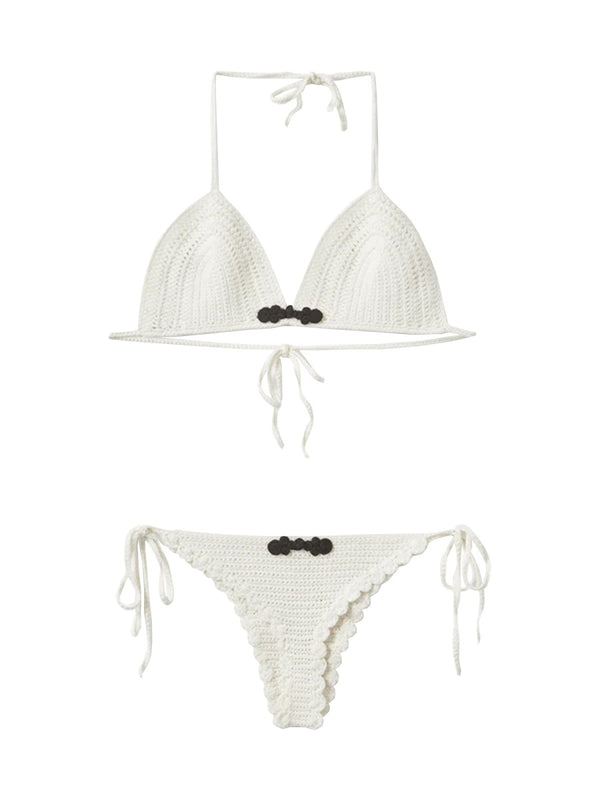 Plage Bikini Swimsuit Ivory Cotton Swim Shorts