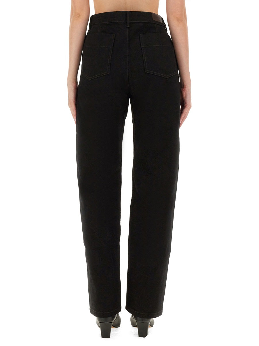 Twisted Pants Black Cotton Trousers